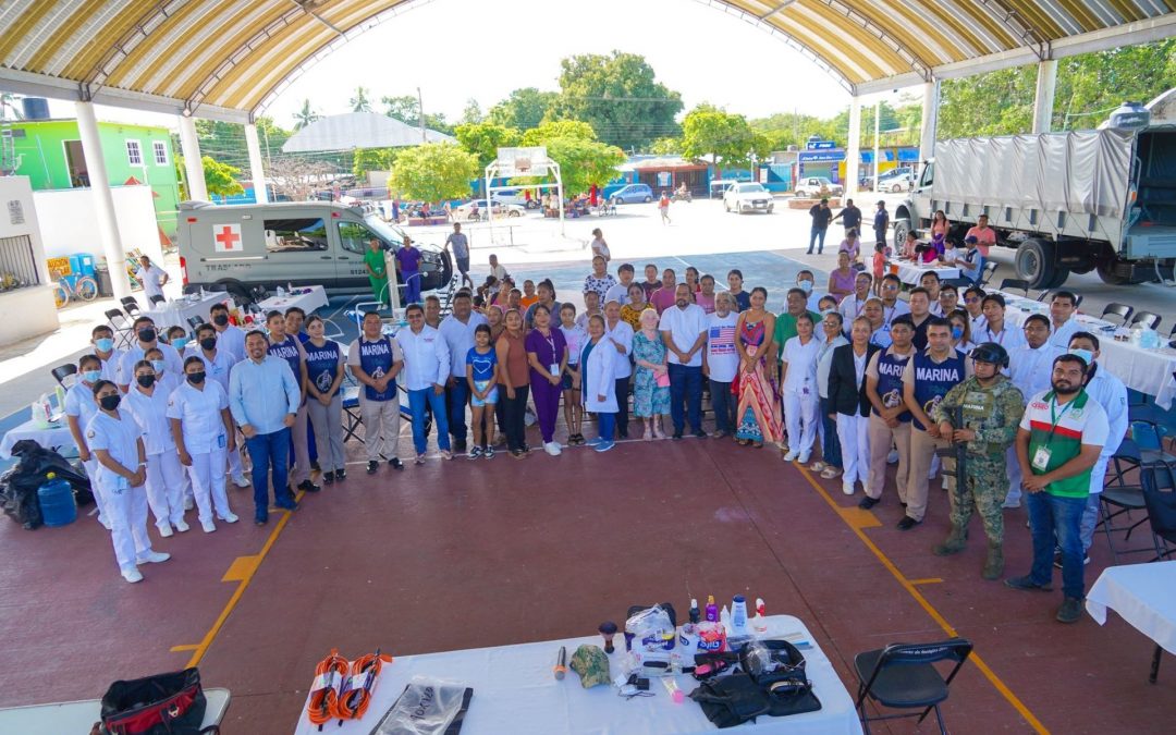 ¡La Jornada de Salud de la Secretaría de Marina ya está en Bajos de Chila!