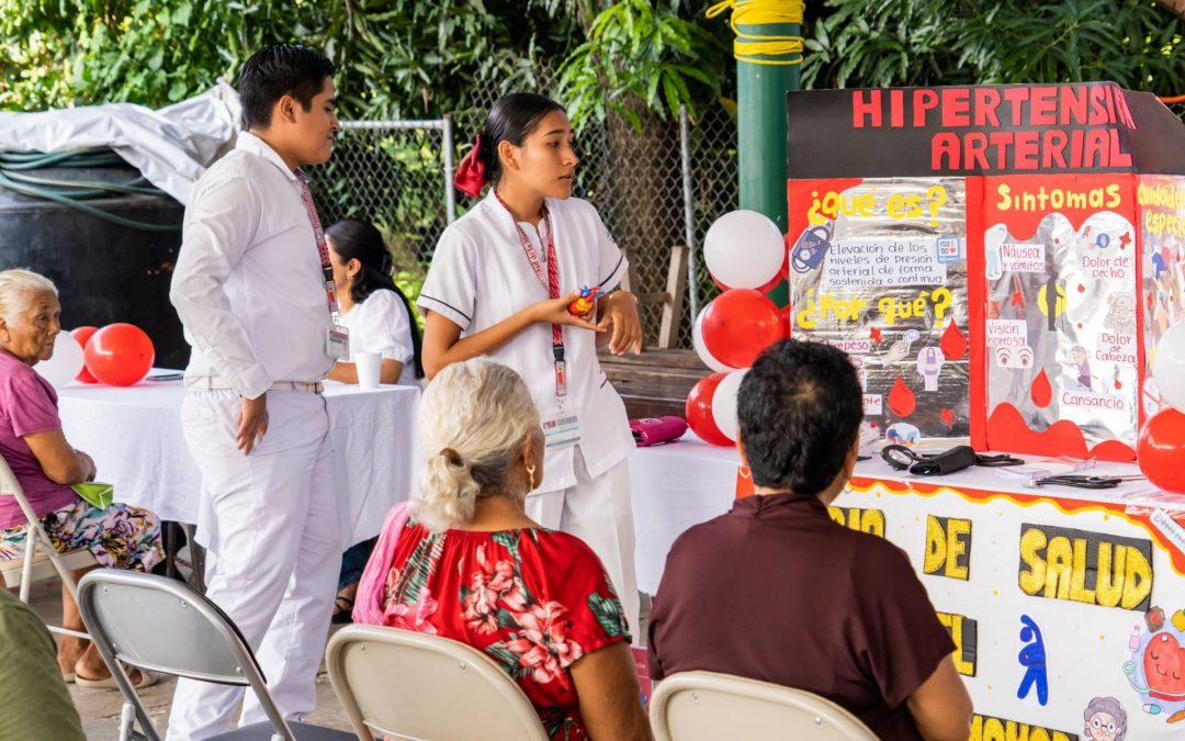 Inicio de la Feria de la Salud del Adulto Mayor en la comunidad de San Andrés Copala.