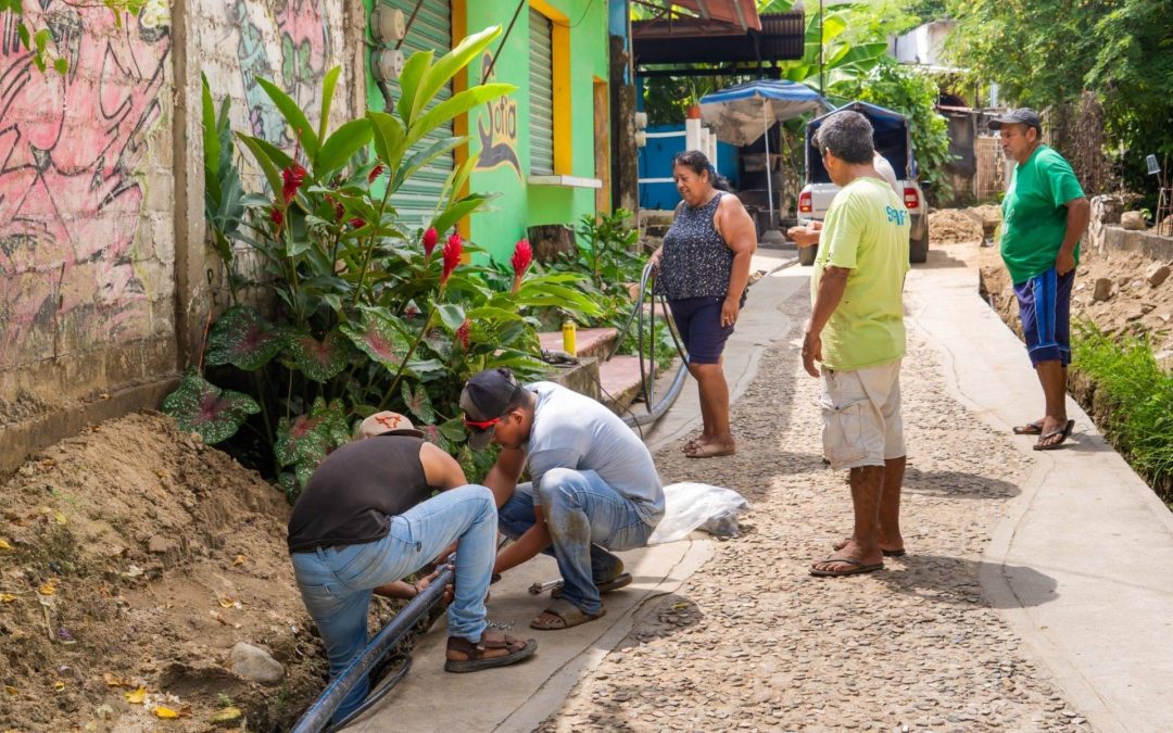 Instalación de una nueva red de agua potable.